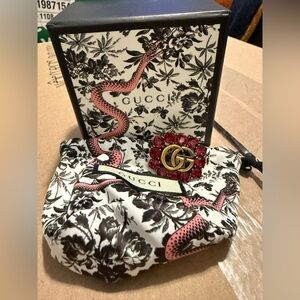 Gucci Brooch - Gold and Red Marmont Gem